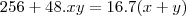 256+48.xy=16.7(x+y)