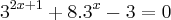 {3}^{2x+1}+8.{3}^{x}-3=0