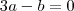 3a-b=0