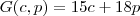 G(c,p) = 15c + 18p