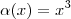 \alpha(x) = x^3 \alpha(x) = x^3