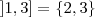 ]1, 3] = \left\{ 2, 3 \right\}