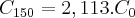 {C}_{150}=2,113.{C}_{0}