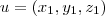 u=({x}_{1},{y}_{1},{z}_{1}) u=({x}_{1},{y}_{1},{z}_{1})