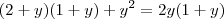 (2+y)(1+y)+y^2=2y(1+y)