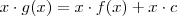 x \cdot g(x) = x \cdot f(x) + x\cdot c