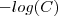 - log(C) - log(C)