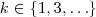 k \in \{1,3, \hdots   \}