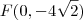 F(0,-4\sqrt2)