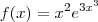 f(x)= {x}^{2}{e}^{3x^3}