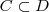C \subset D