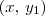 (x,\,y_1) (x,\,y_1)