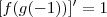 [f(g(-1))]^\prime = 1