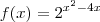 f(x) = 2^{x^2-4x