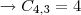 \rightarrow C_{4,3}=4 \rightarrow C_{4,3}=4