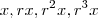 x,rx,r^2x,r^3x