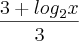 \frac{3+{log}_{2}x}{3}