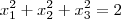 x_1^2+x_2^2+x_3^2 = 2 x_1^2+x_2^2+x_3^2 = 2