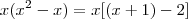 x(x^2-x) = x[(x+1)-2]