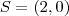 S = {(2 , 0 )}