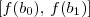 [f(b_0),\,f(b_1)]