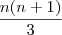 \frac{n(n+1)}{3}