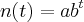 n(t)=a{b}^{t} n(t)=a{b}^{t}