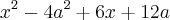x^{2}-4a^{2}+6x+12a x^{2}-4a^{2}+6x+12a