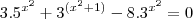 3.5^{x^2}+3^{(x^{2}+1)}-8.3^{x^2}=0