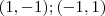 (1,-1);(-1,1)