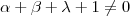 \alpha + \beta + \lambda + 1 \neq 0 \alpha + \beta + \lambda + 1 \neq 0