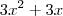 {3x}^{2}+3x
