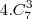4 . C_{7}^{3} 4 . C_{7}^{3}