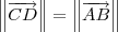 \left\|\overrightarrow{CD}\right\| = \left\|\overrightarrow{AB}\right\|
