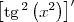 \left[\textrm{tg}\,^2\left(x^2\right)\right]^\prime