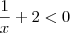 \frac{1}{x} + 2 < 0