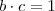 b\cdot c = 1 b\cdot c = 1