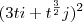 (3t i + t^ \frac{3}{2}j)^2