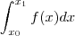 \int_{x_0}^{x_1}f(x)dx