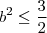b^2 \leq \frac{3}{2}