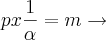 px\frac{1}{\alpha}=m\rightarrow