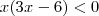 x(3x-6)<0