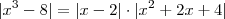 |x^3-8|=|x-2|\cdot |x^2+2x+4|