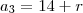 {a}_{3} = 14 + r