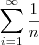 \sum_{i=1}^{\infty} \frac{1}{n} \sum_{i=1}^{\infty} \frac{1}{n}