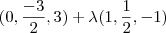 (0, \frac{-3}{2}, 3) + \lambda(1, \frac{1}{2},-1)