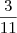 \frac{3}{11}