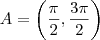 A = \left(\frac{\pi}{2} ,\frac{3\pi}{2}\right) A = \left(\frac{\pi}{2} ,\frac{3\pi}{2}\right)