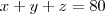 x+y+z=80 x+y+z=80