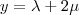 y=\lambda+2\mu y=\lambda+2\mu